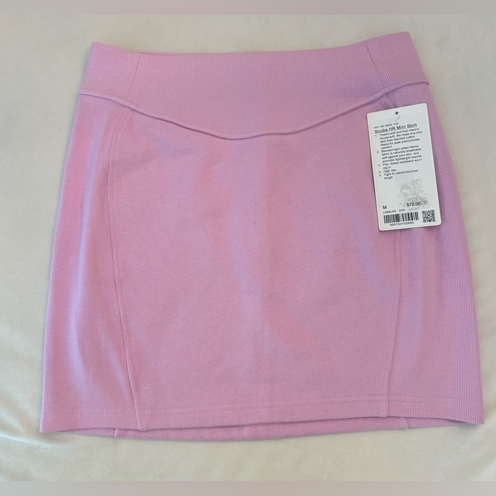 NWT! Lululemon Scuba High Rise Mini Skirt, sz M - Picture 2 of 6